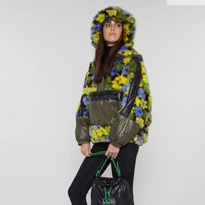 ANORAK WITH SHINY NYLON DETAILS 9124 - MULTICOLOR BLACK